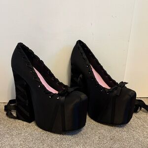 Dolls Kill Sweet Sonata Ballet Wrap Heells